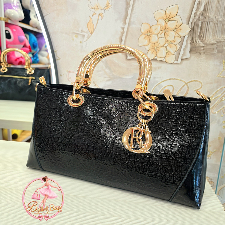 کیف مجلسی دستی دسته طلایی دیور Dior